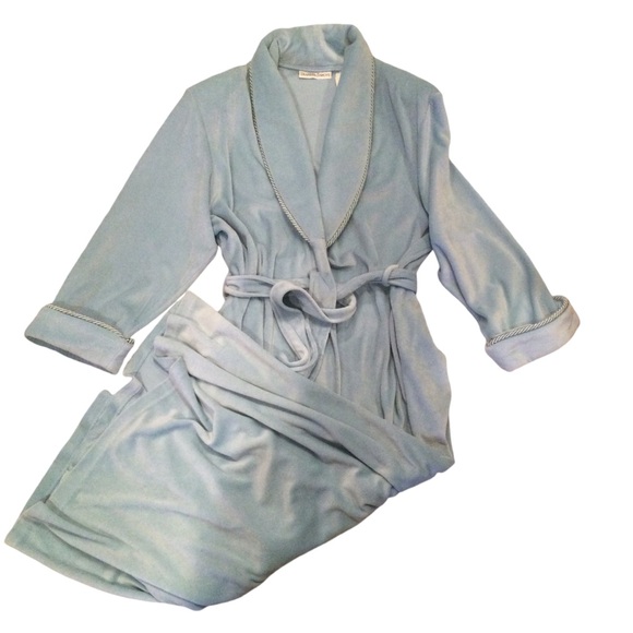 Draper’s & Damon’s Velour Long Wrap Robe Size Large - Picture 4 of 11